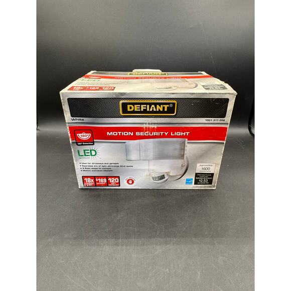 Defiant 180° DFI-5983-WH White LED Motion Outdoor Security Light – New - Picture 1 of 9